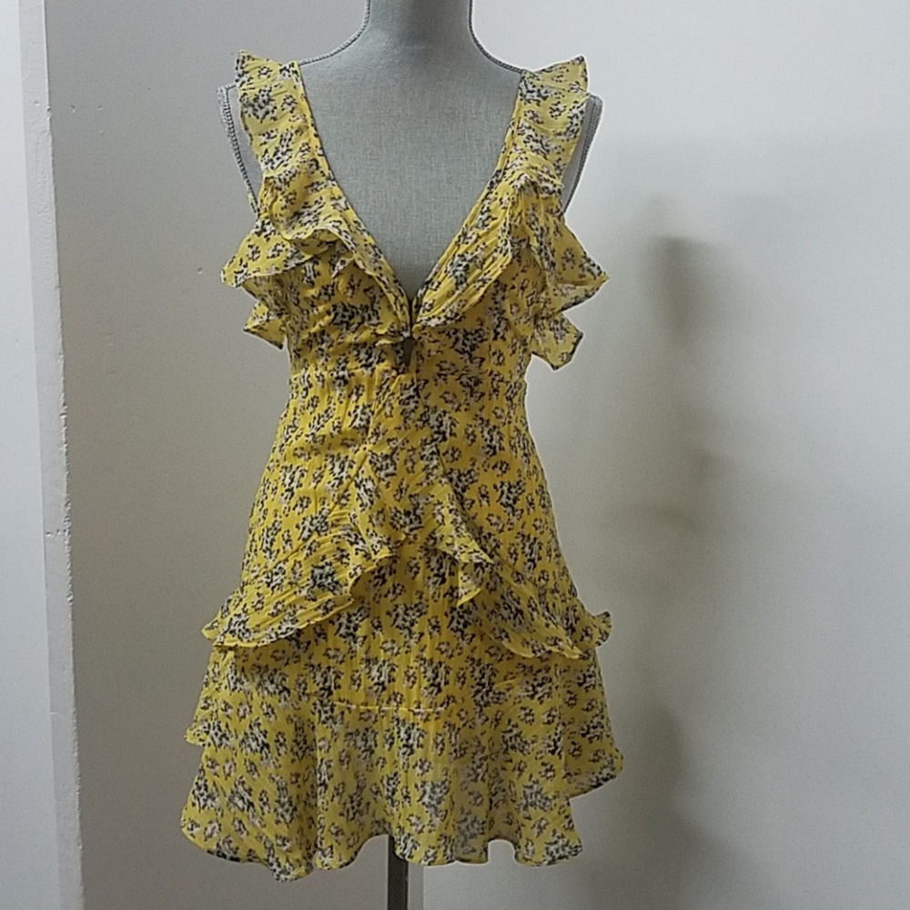 Ruffle Detail Mini Dress